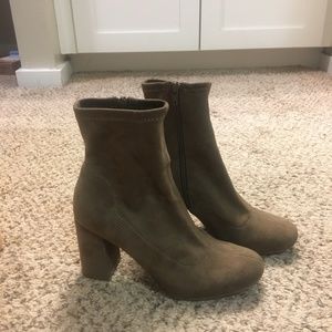MIA Tan Sock Booties